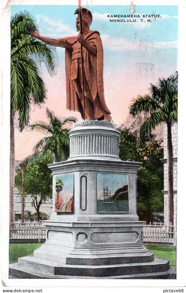 USA-HONOLULU- STATUE KAMEHAMENA 1934 - Honolulu