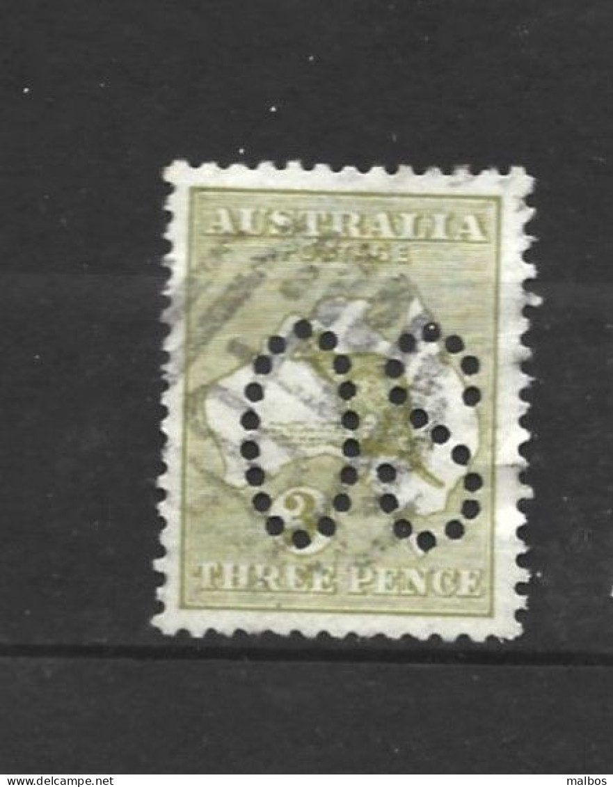 AUSTRALIE Officiel 1913  (o)  S&G O5    - Perforate O1   - Wmk 2    - P12           48£ - Oficiales