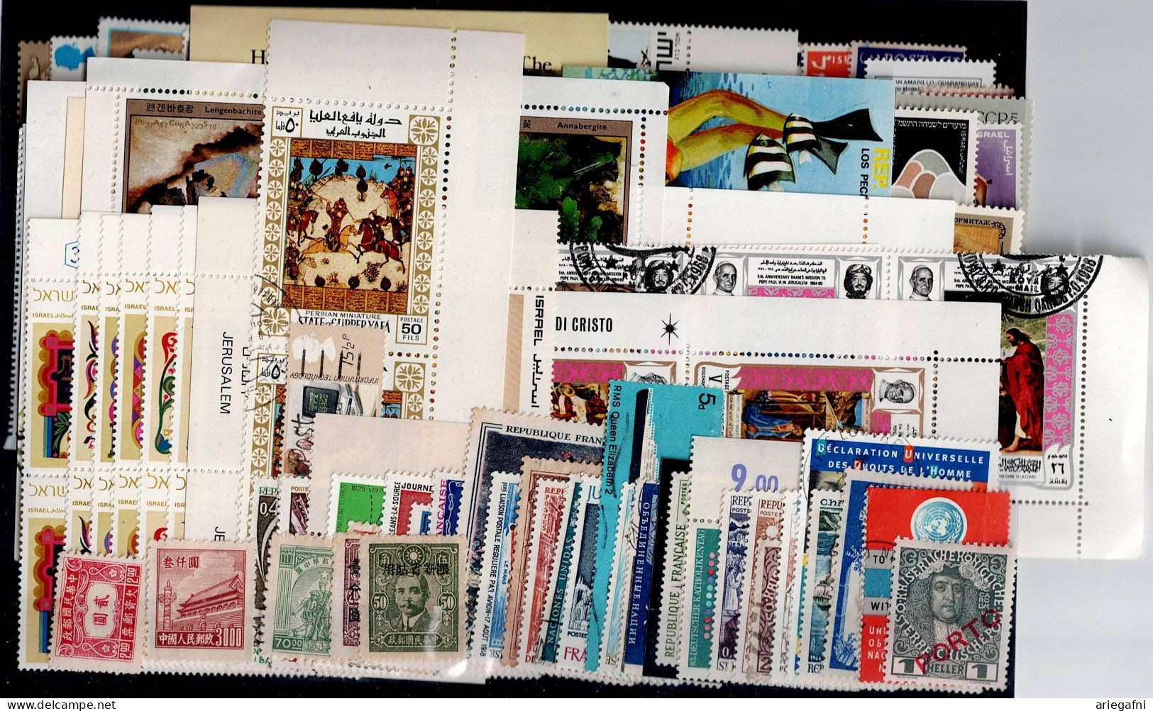 LOT OF 246 STAMPS MINT+USED+ 16 BLOCKS MI- 89 EURO VF!! - Collections (sans Albums)