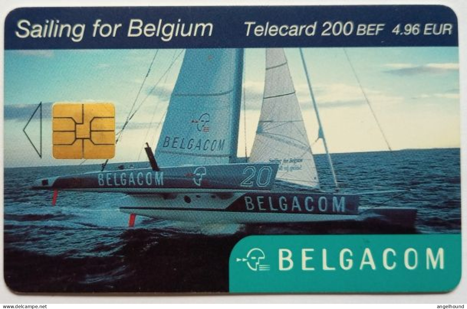 Belgium 200 Belgian Francs - Sailing For Belgium - Avec Puce