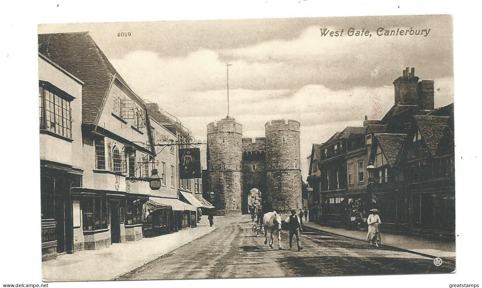 Dorset Postcard Canterbury West Gate Posted 1909 - Canterbury