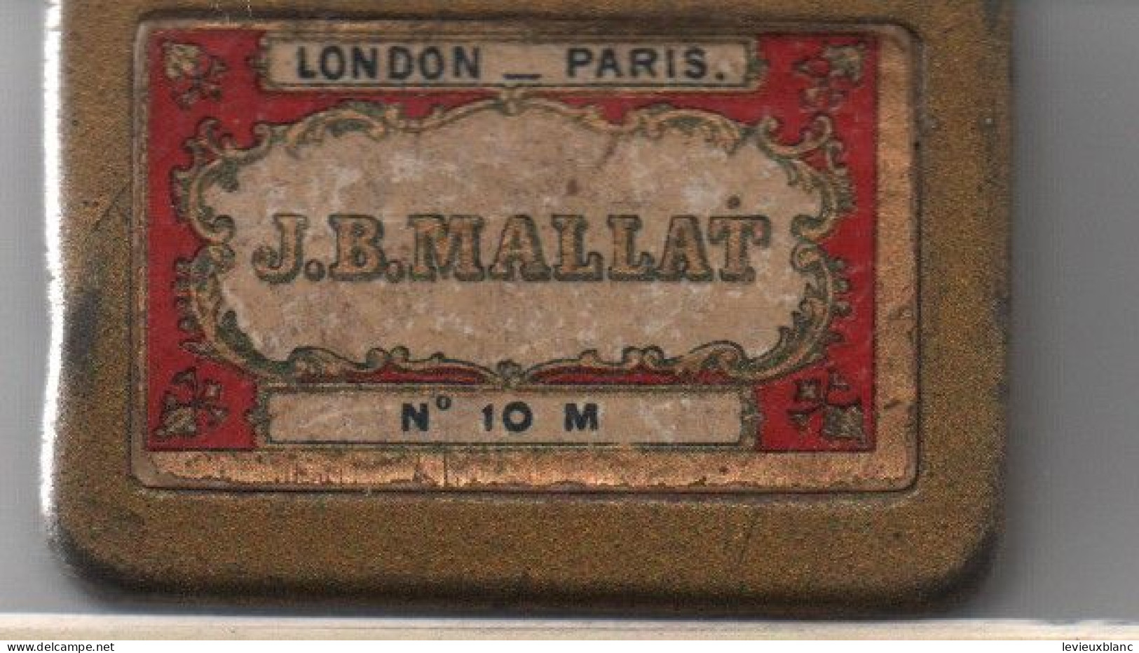 Petite Boite Métal De Plumes/J.B. MALLAT/ LONDON PARIS/ Vers 1930-1950      CAH364 - Plumas