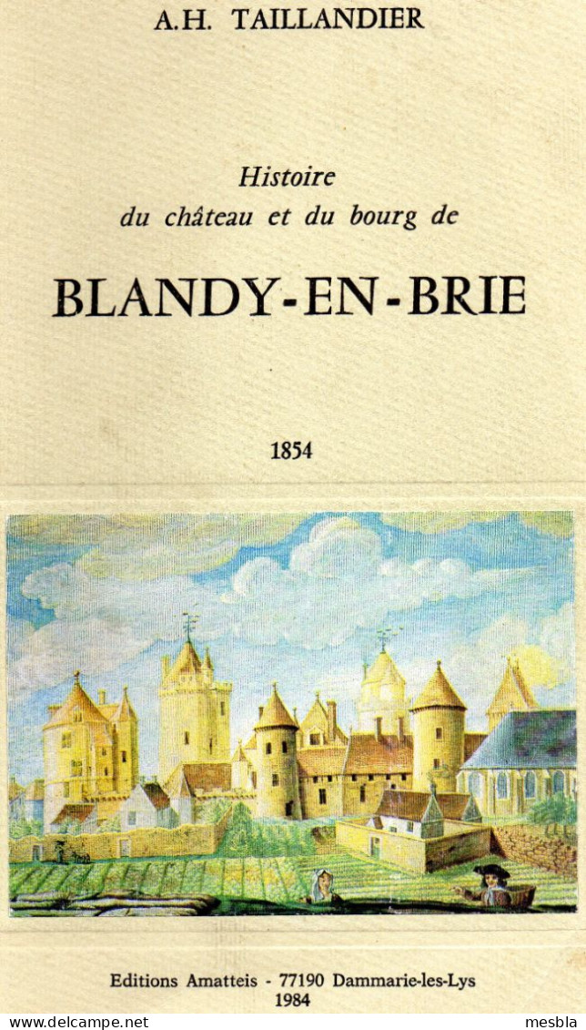 REGIONALISME -  Histoire Du Chateau Et Du Bourg De BLANDY - EN - BRIE -  A.H  TAILLANDIER - 1984 - Ile-de-France