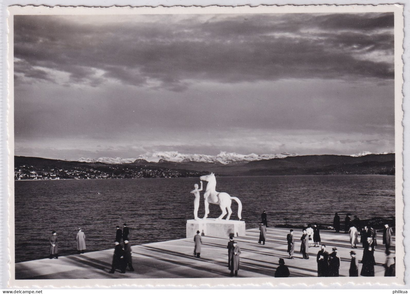 Schweizerische Landesausstellung 1939 Zürich - LA Enge - Figur Von Bildhauer Bänninger - Glarneralpen - Enge