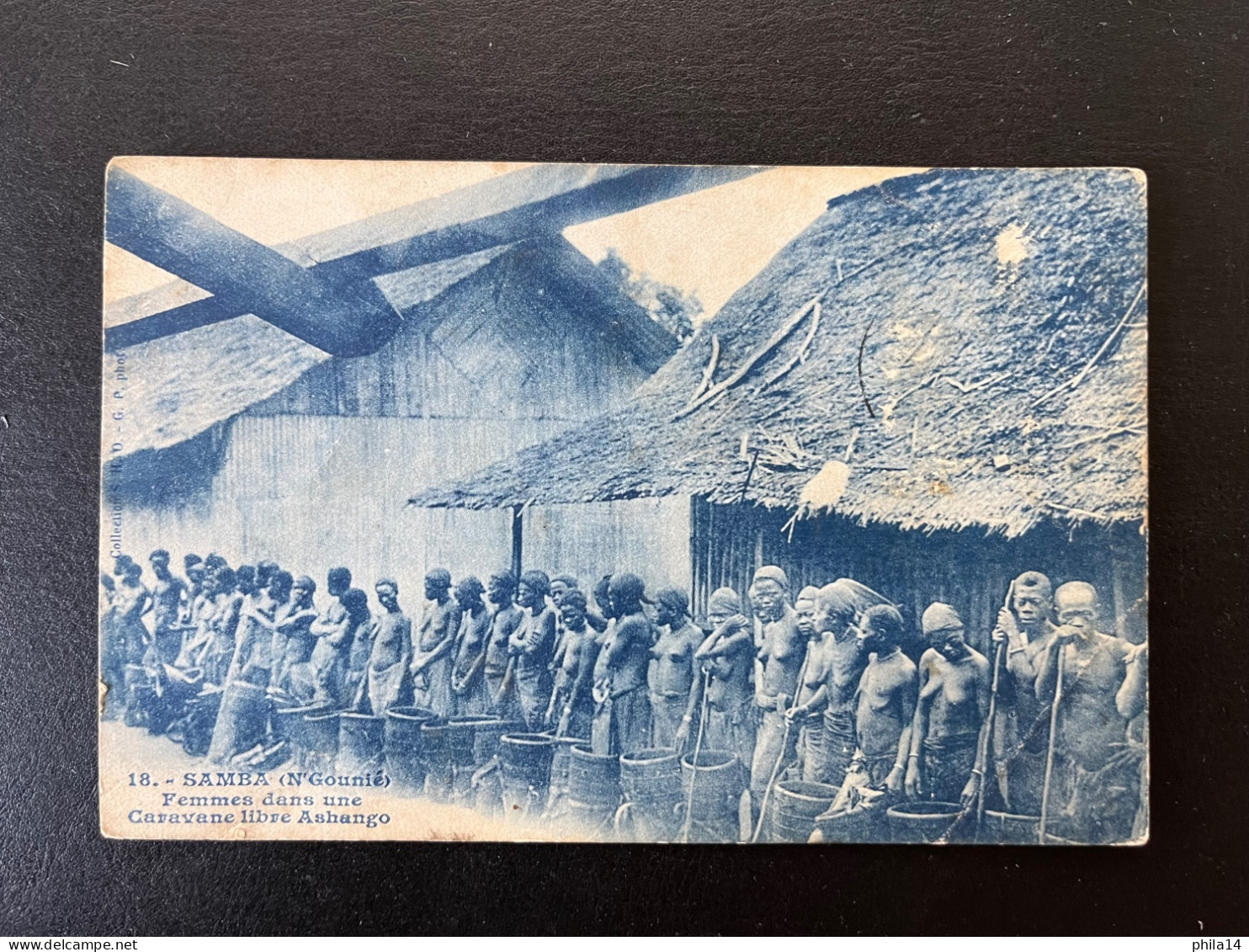 SP CPA GABON / SAMBA (N'GOUINE) FEMMES DANS UNE CARAVANE LIBRE ASHANGO / 1911 / PLI - Covers & Documents