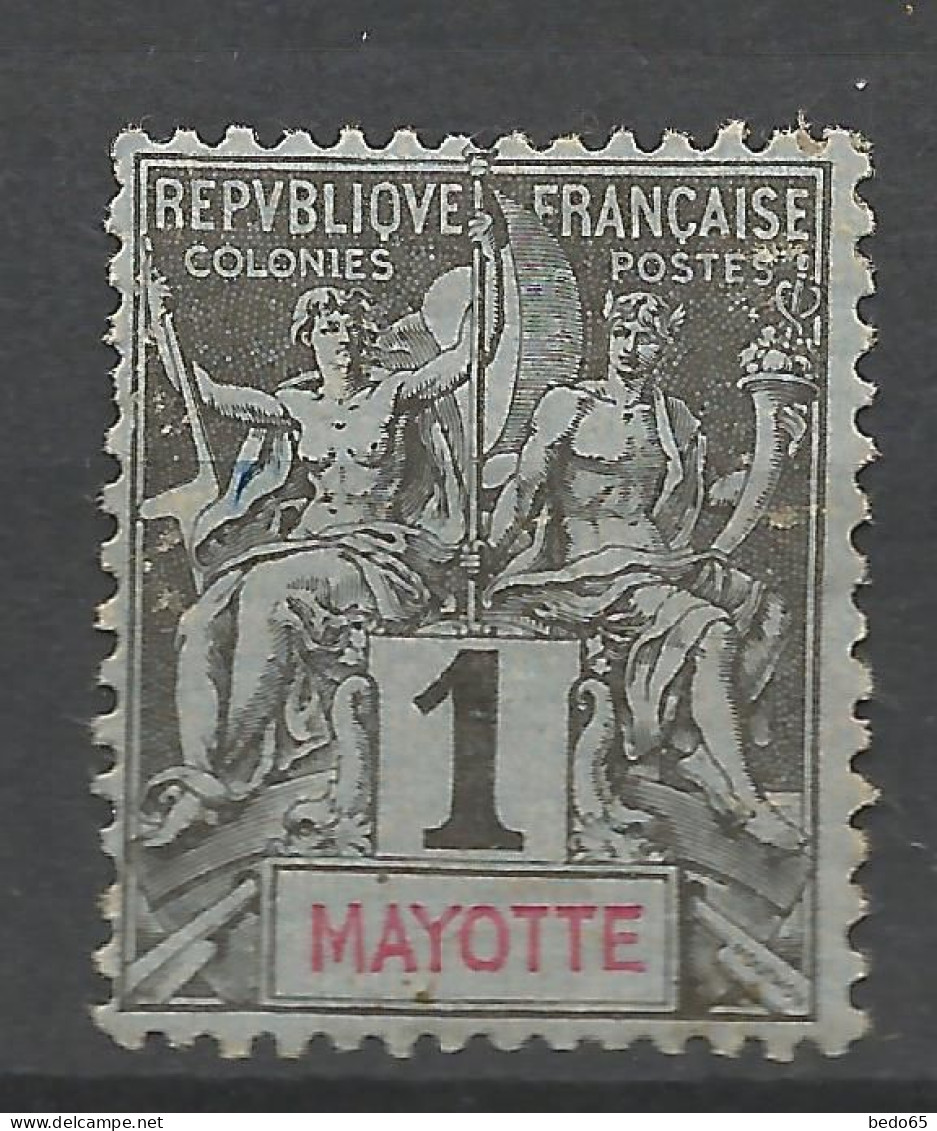 MAYOTTE N° 1 NEUF*  CHARNIERE Adhérence / Hinge / MH - Unused Stamps