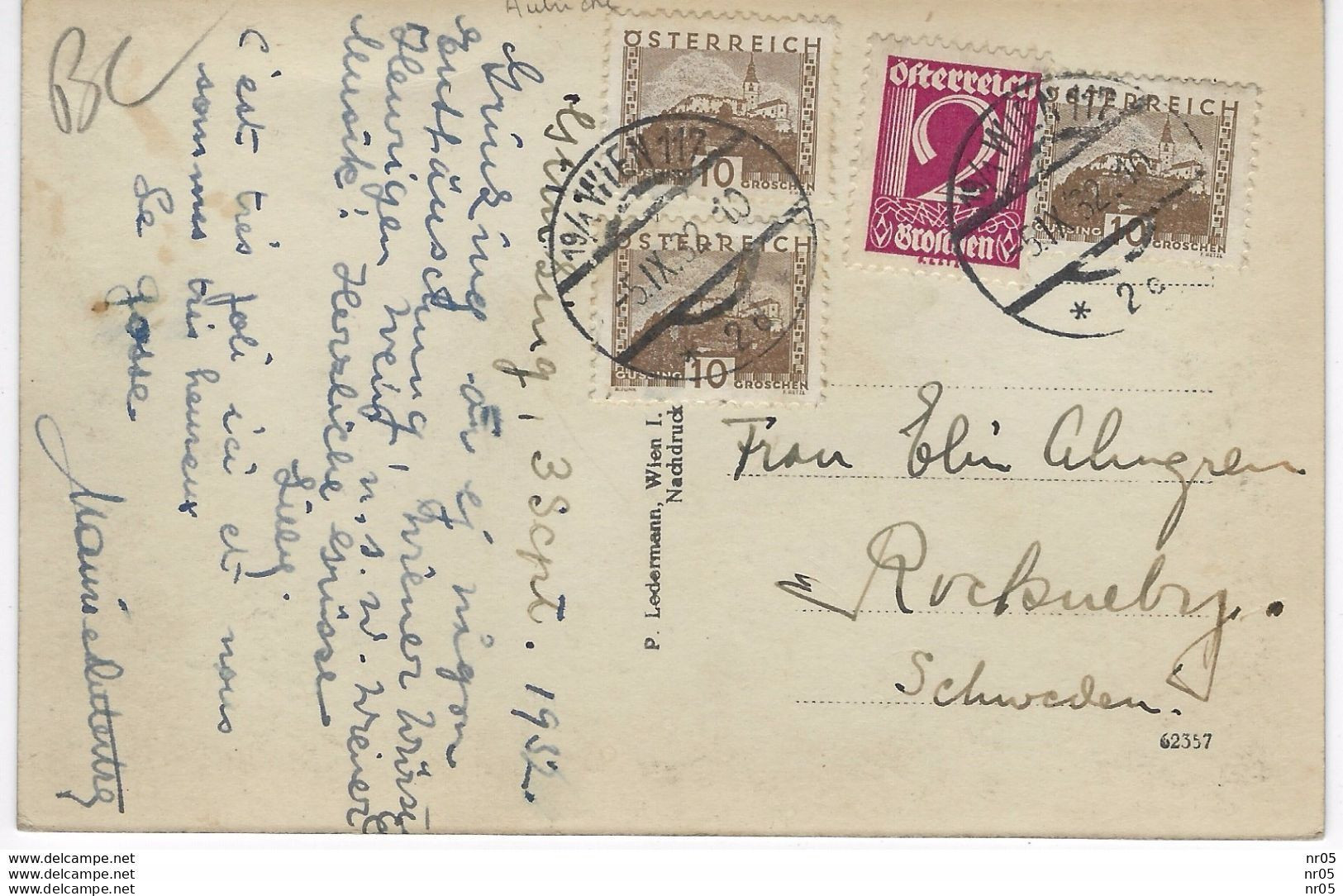 CARTE PHOTO  -  Allweaner Gemutlichkeit Beim Klan Rockenbauer In GRINZING ( 4 Timbres Au Verso ) 1932 Austria - Grinzing