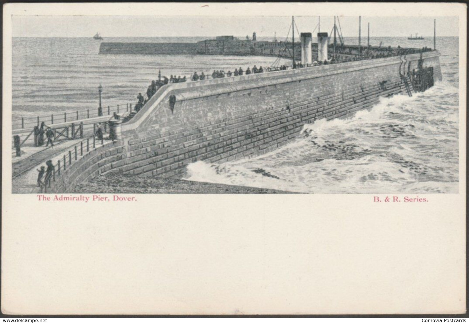 The Admiralty Pier, Dover, Kent, 1907 - Brown & Rawcliffe Postcard - Dover
