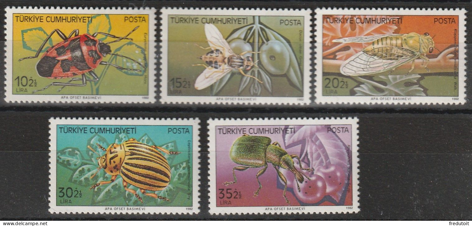 TURQUIE - N°2370/4 ** (1982) Insectes - Nuovi