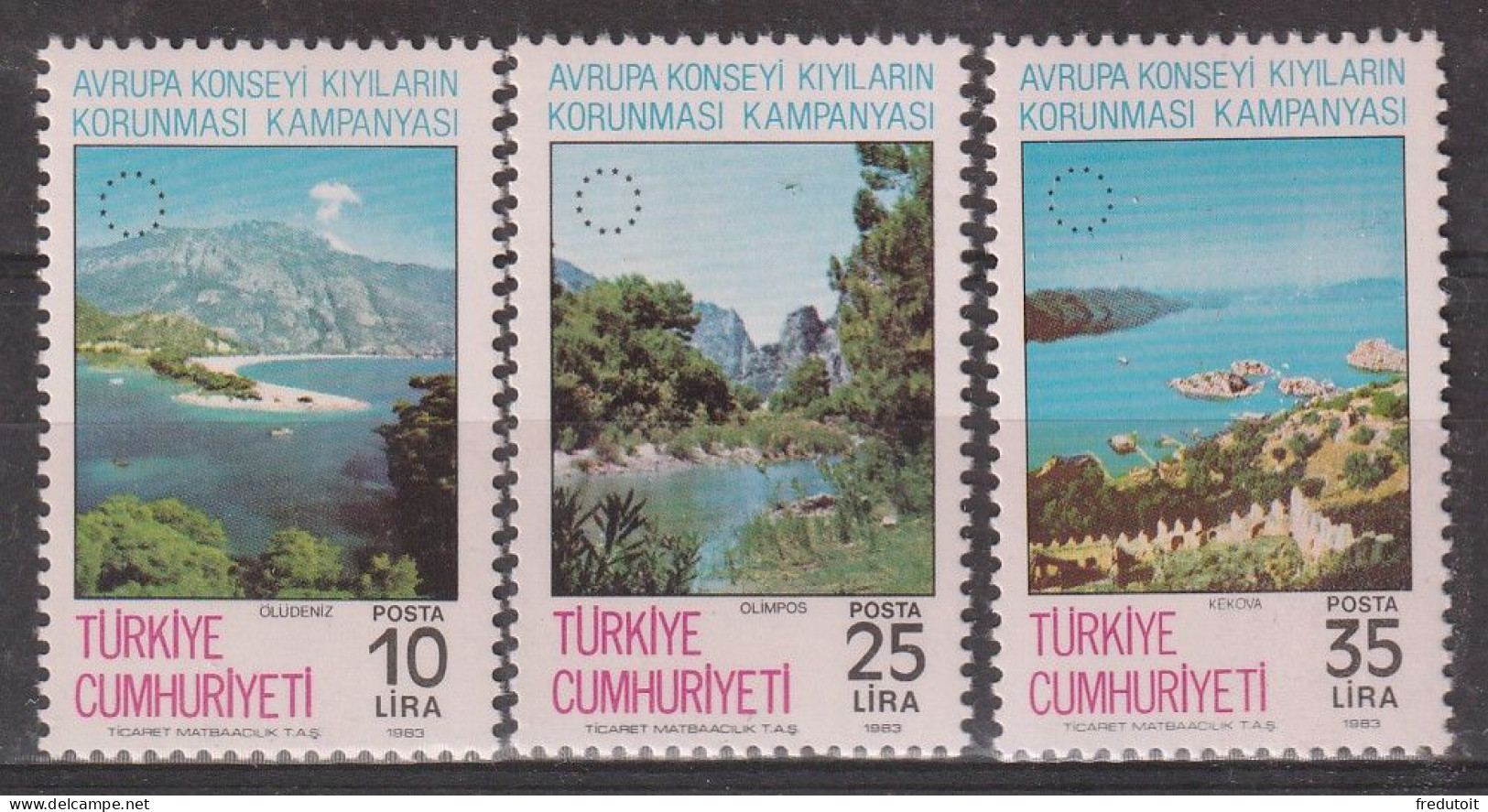 TURQUIE - N°2398/2400 ** (1983) Protection Des Côtes - Nuovi