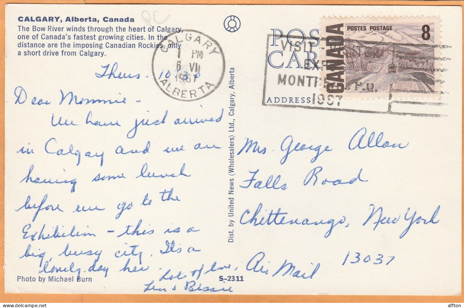 Alberta Canada Old Postcard - Calgary