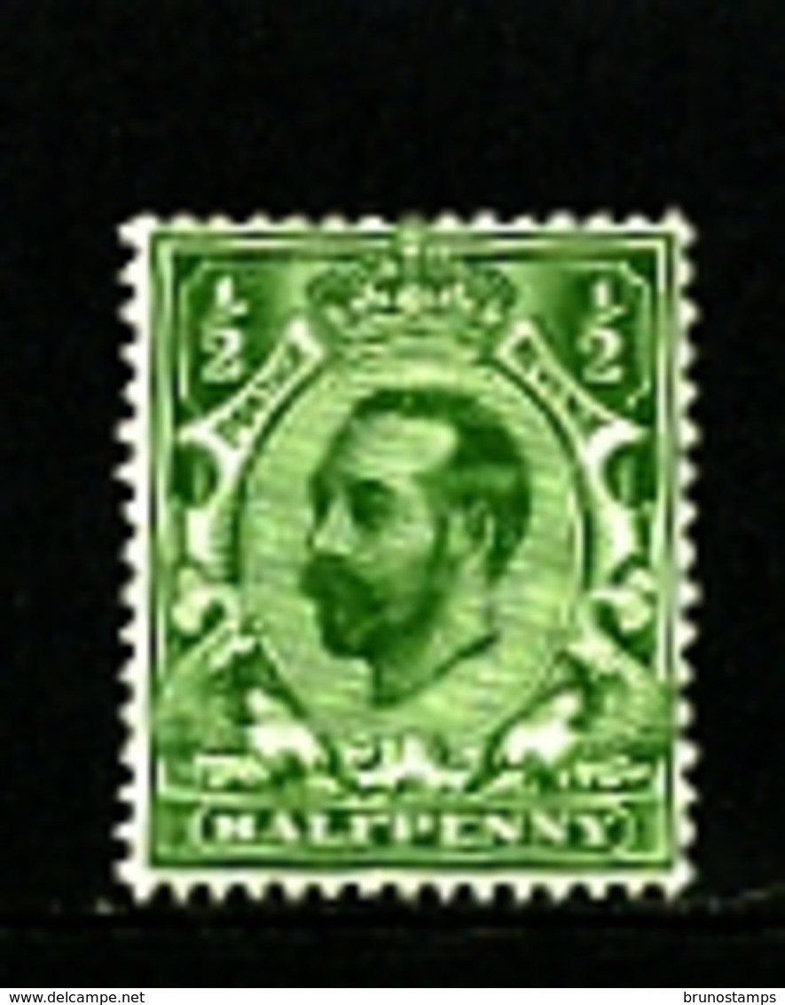 GREAT BRITAIN - 1911  KGV  DOWNEY  1/2d  GREEN  DIE A  WMK IMPERIAL CROWN  MINT   SG 322 - Nuovi