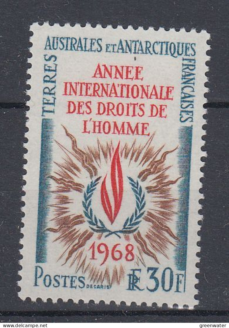 TAAF 1968 Human Rights / Droits De L'Homme  1v ** Mnh (BTA) - Neufs