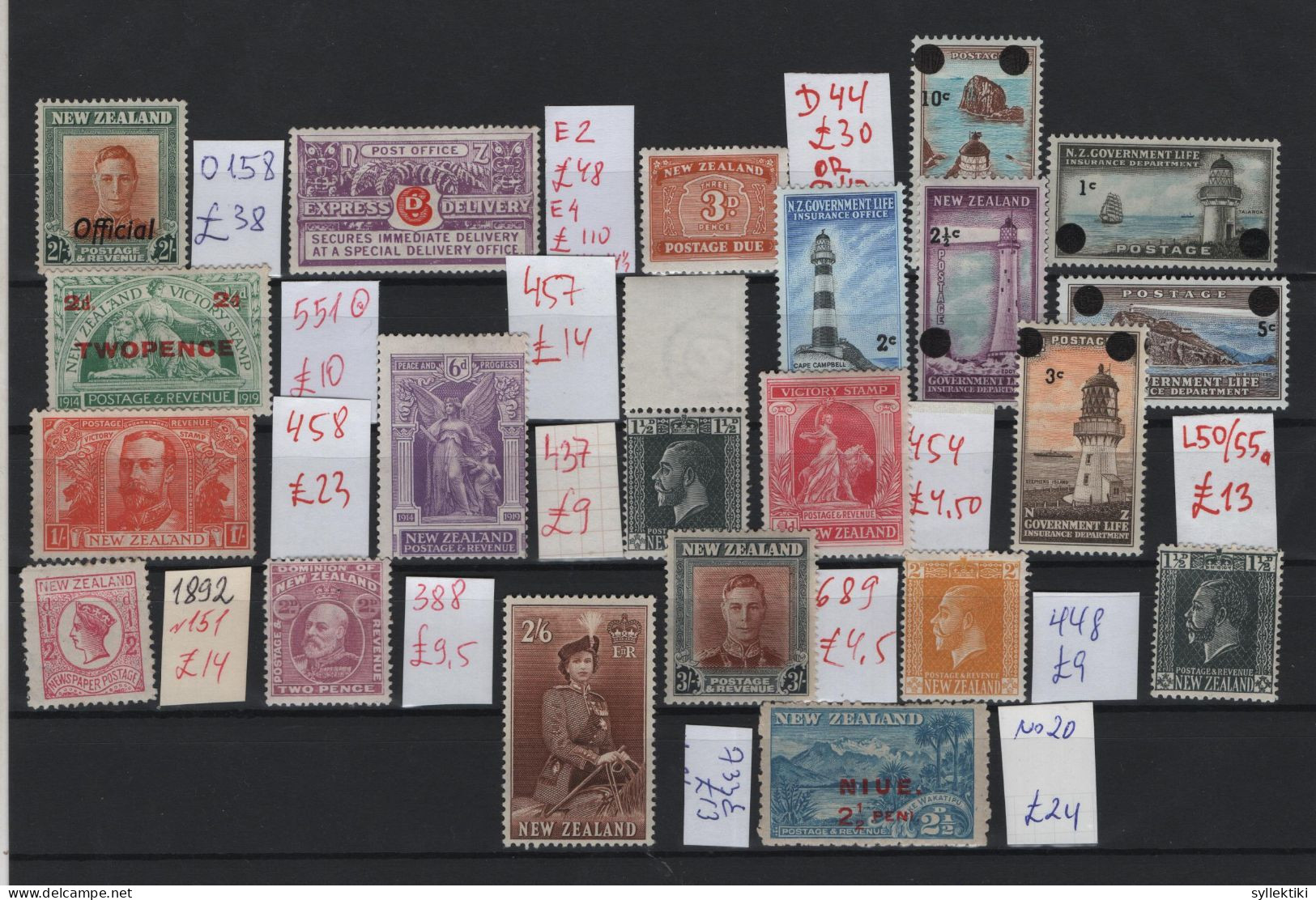 NEW ZEALAND BRITISH COLONY COLLECTION OF 21 DIFFERENT MNH/ MH STAMPS - Verzamelingen & Reeksen