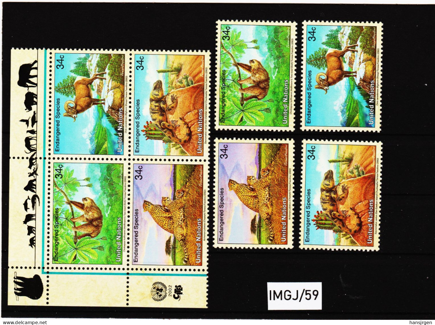 IMG/59 VEREINTE NATIONEN NEW YORK 2002 Michl  890/93  VIERERBLOCK + SATZ  ** Postfrisch SIEHE ABBILDUNG - Unused Stamps