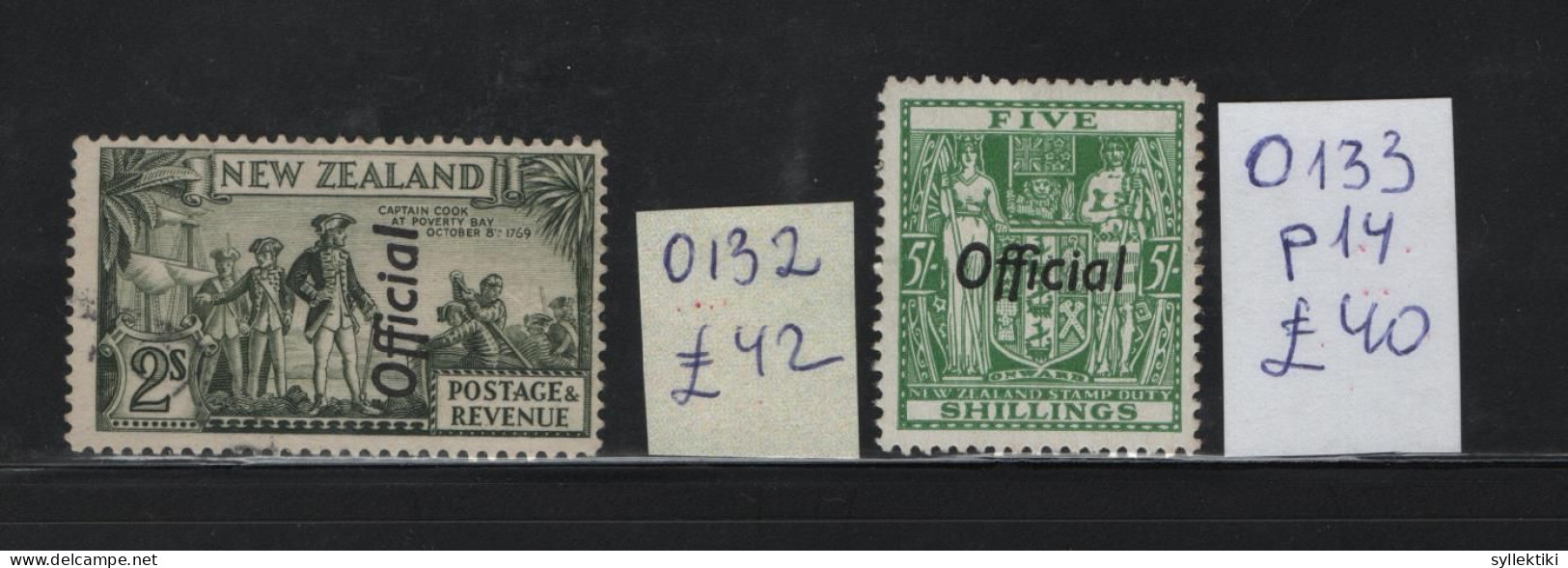 NEW ZEALAND 1936 BRITISH COLONY 2 MH/USED STAMPS S.G. No 0132, 0133 - Usati