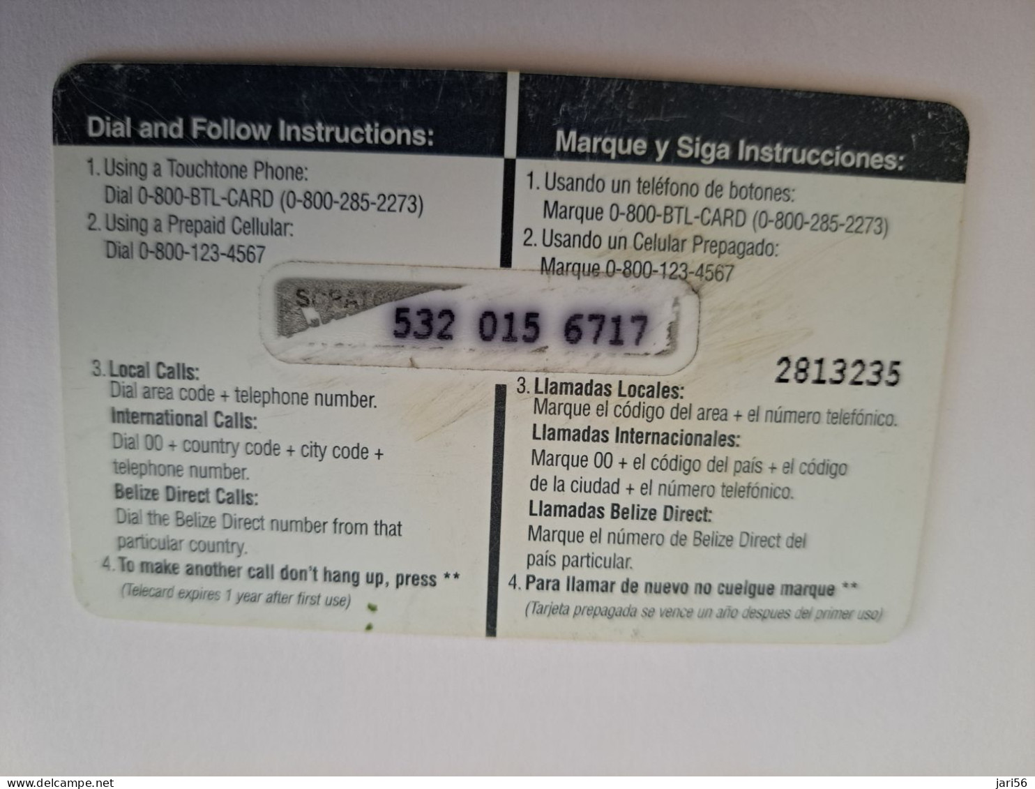 BELIZE Prepaid Card $50,-/ THE VALUE OF VOICE /   DIGICEL/  PREPAID/    BTL    Fine Used Card  **15358** - Belice