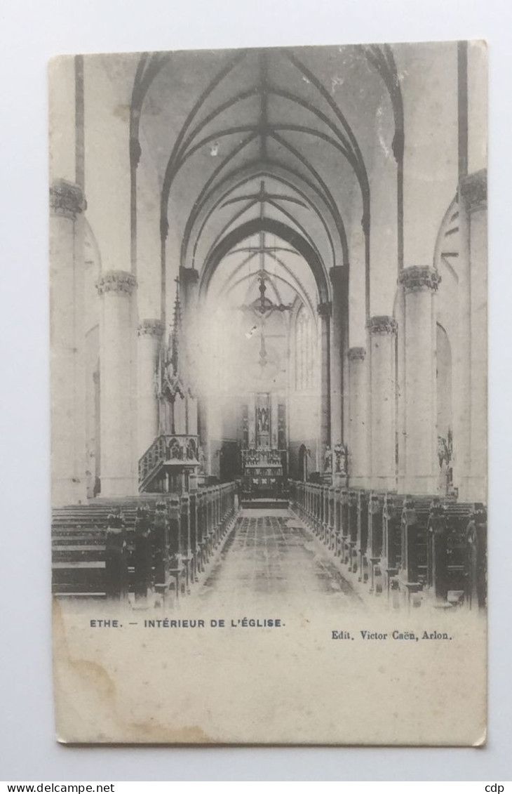 Cpa Ethe  église  1909 - Virton