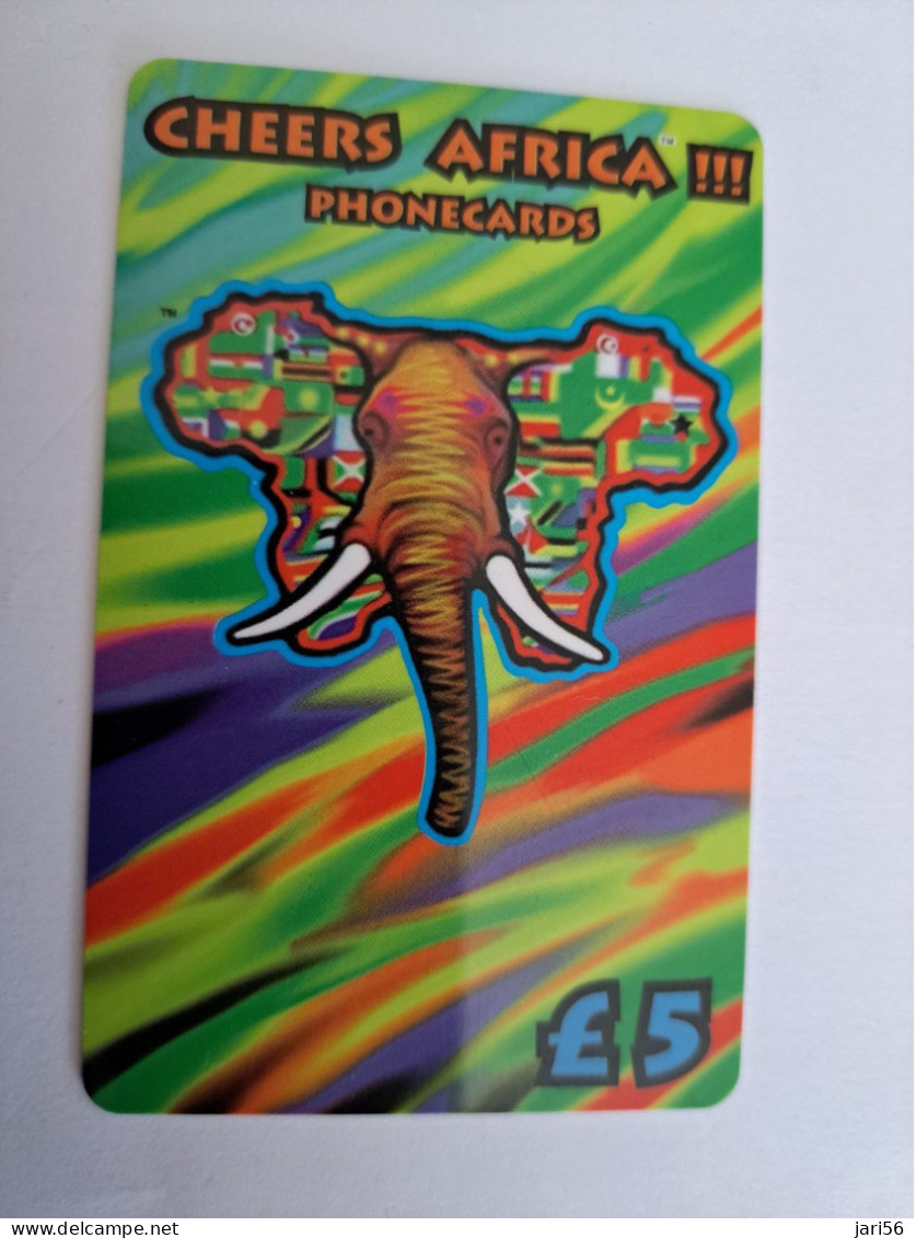 GREAT BRITAIN  / PREPAID CARD/ CHEERS AFRIKA/ 5 POUND/ ELEPHANT/ USED       **15361** - [10] Collections