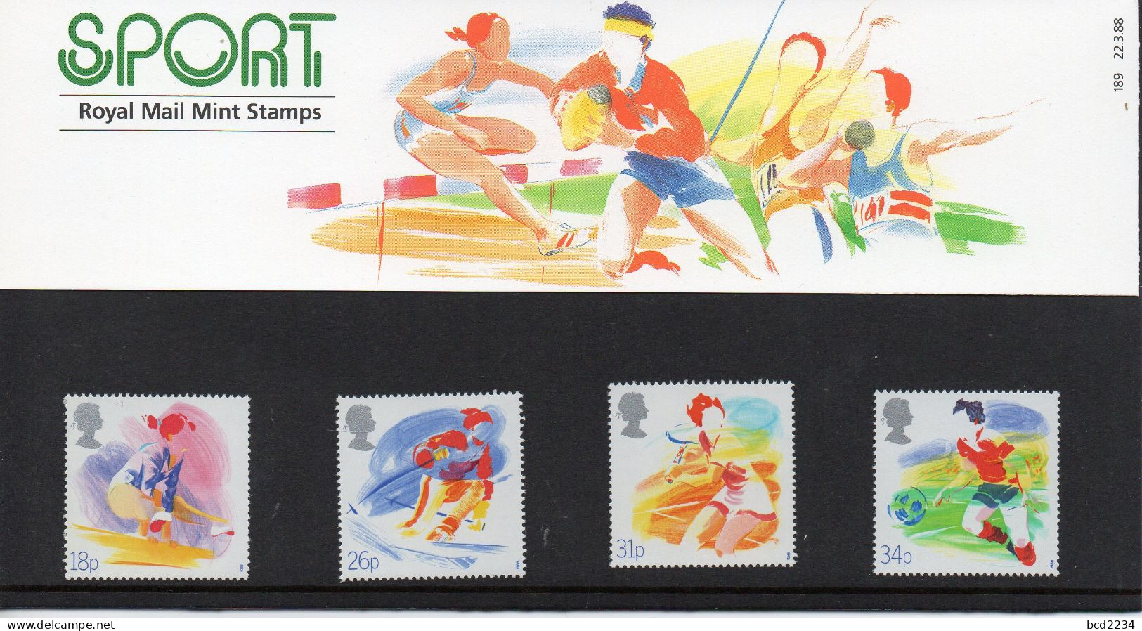 GB GREAT BRITAIN 1988 SPORTS ORGANIZATIONS PRESENTATION PACK No 189 TENNIS FOOTBALL SOCCER SKIING GYMNASTICS SPORT - Presentation Packs