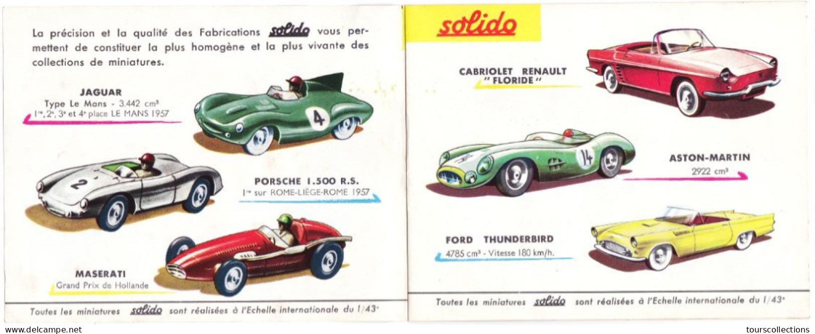 CATALOGUE SOLIDO De 1957 Pour Jouets Automobiles 1/43 - Illustrateur Couverture J. Blanche - Catalogues