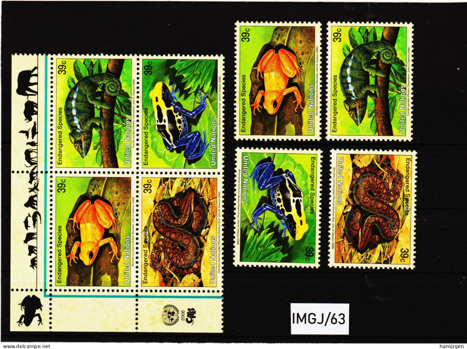 IMGJ/63 VEREINTE NATIONEN NEW YORK 2006 Michl  1015/18 ZD VIERERBLOCK + SATZ  ** Postfrisch SIEHE ABBILDUNG - Unused Stamps