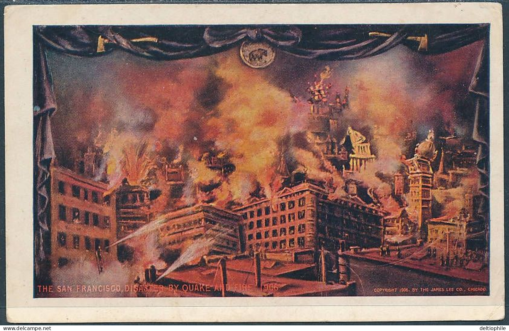 The San Francisco Disaster By Quake And Fire 1906 - Artistic Card, Undivided Back - San Francisco