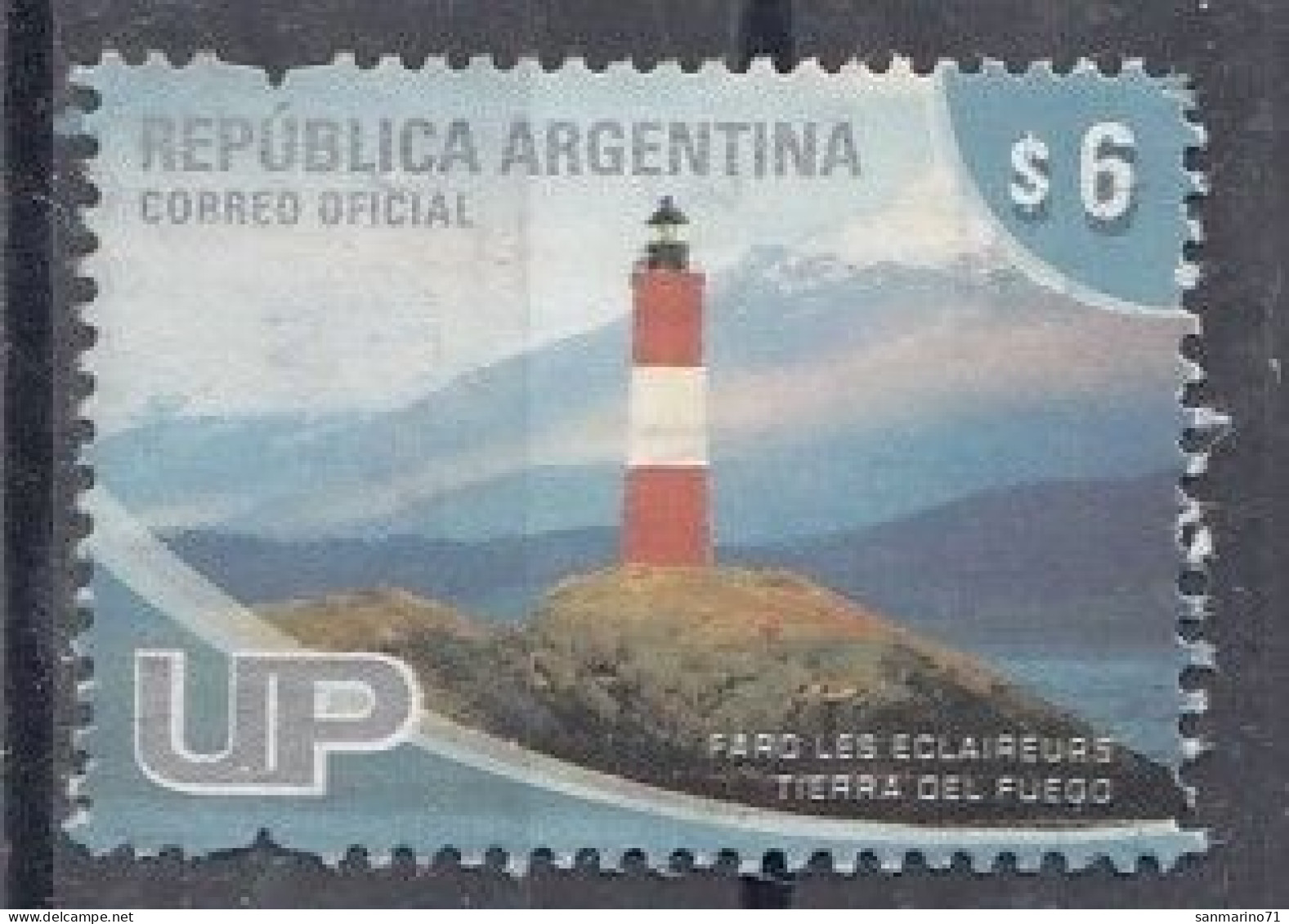 ARGENTINA 3312,used,falc Hinged,lighthouses - Gebraucht