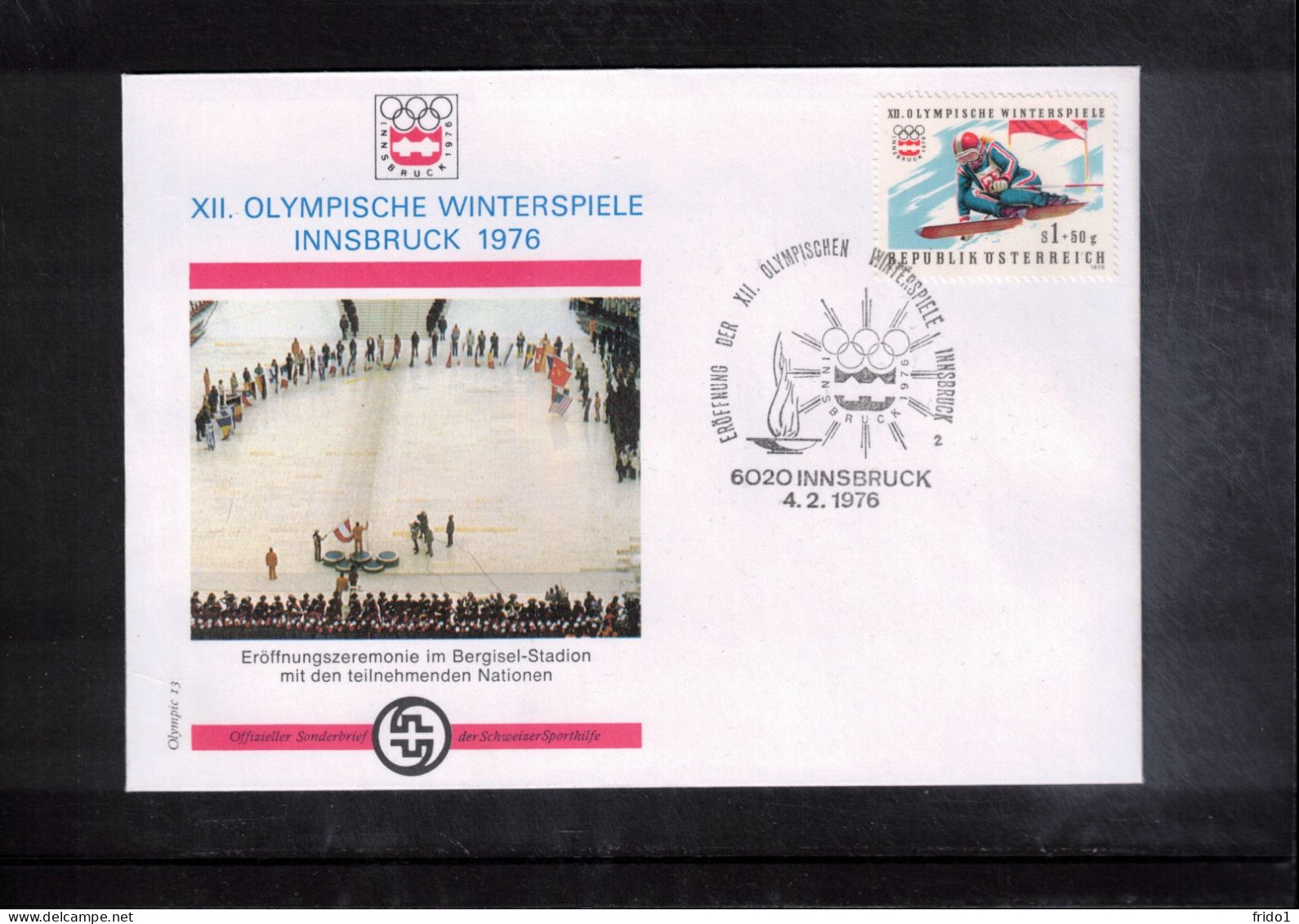 Austria / Oesterreich 1976 Olympic Games Innsbruck - Opening Ceremony  Interesting Cover - Inverno1976: Innsbruck