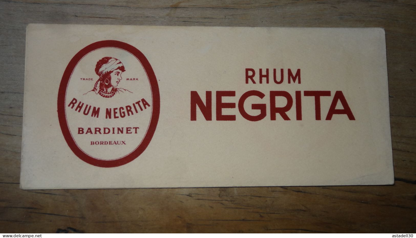 BUVARD : Rhum NEGRITA .............. BUV-7c - R