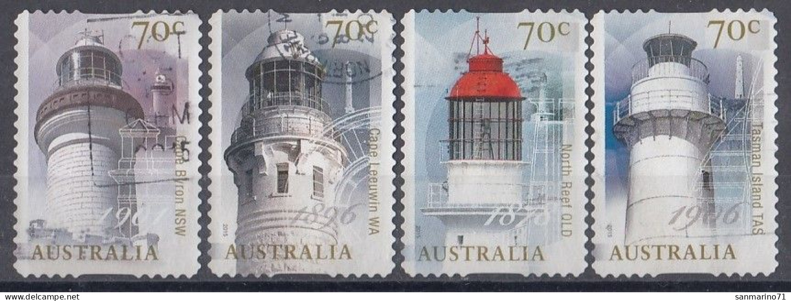 AUSTRALIA 4327-4330,used,falc Hinged,lighthouses - Used Stamps