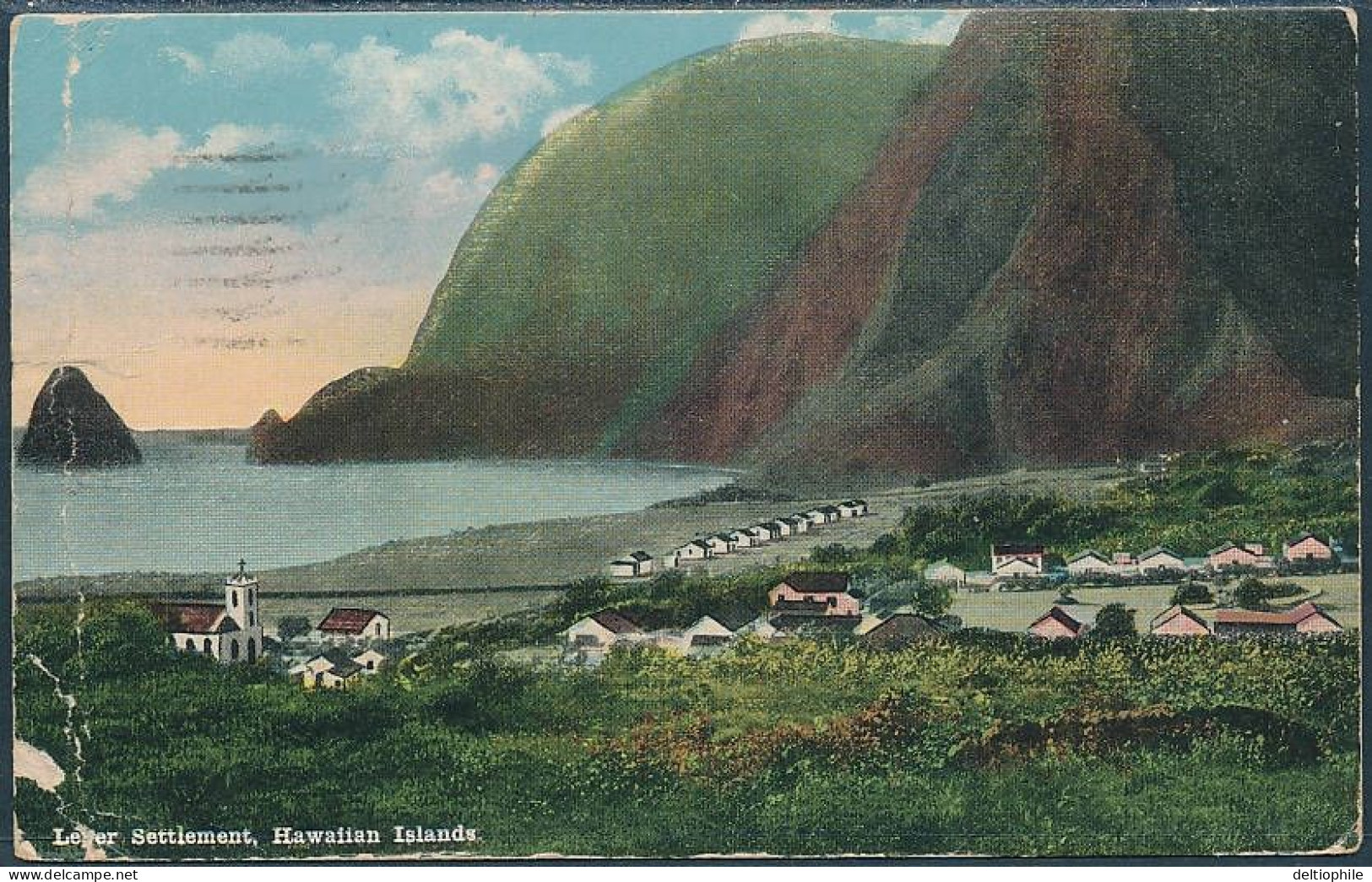 Leper Settlement, Hawaiian Islands / Leprosy, Kalawao, Kalaupapa - Posted 1921 - Molokai