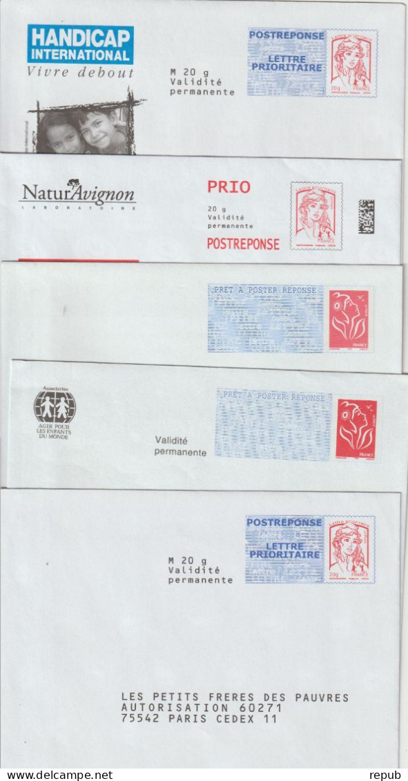 France Lot De 38 PAP Réponse Neufs (24 Petites Et 14 Grandes Enveloppes) Voir Scans - PAP: Antwort