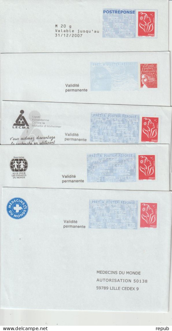 France Lot De 38 PAP Réponse Neufs (24 Petites Et 14 Grandes Enveloppes) Voir Scans - PAP: Antwort