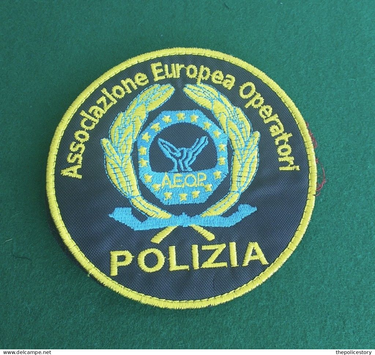 Patch Vintage A.E.O.P.  Associazione Europea Operatori Polizia Usato - Policia