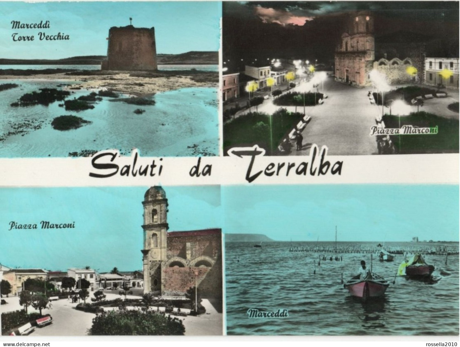 CARTOLINA AUTOMOBILI 1970 ITALIA ORISTANO TERRALBA SALUTI Italy Postcard Italien Ansichtskarten - Oristano