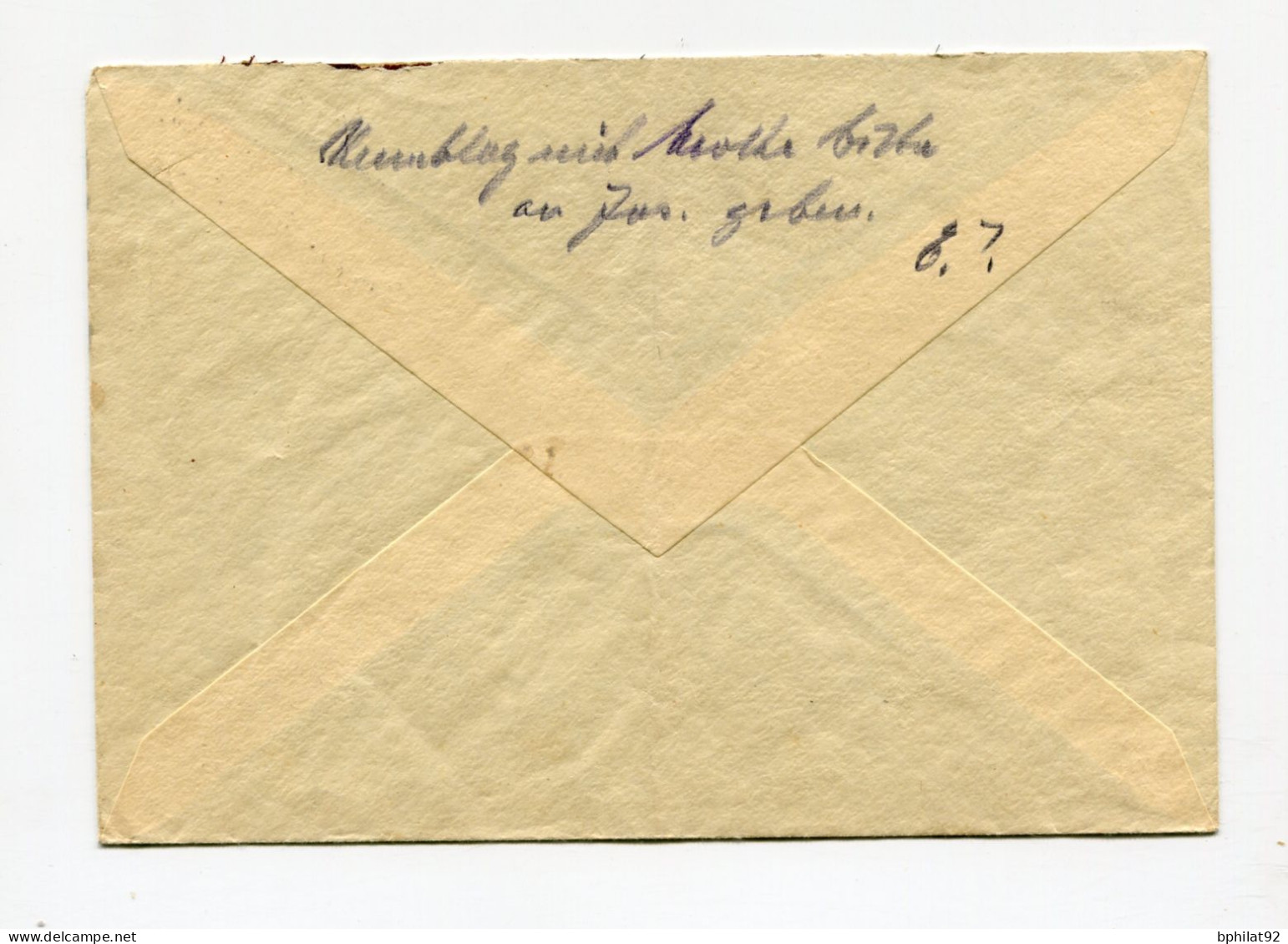 !!! ALLEMAGNE, VIGNETTE V (VICTOIRE) SUR LETTRE DE 1943, RARE - War And Propaganda Forgeries