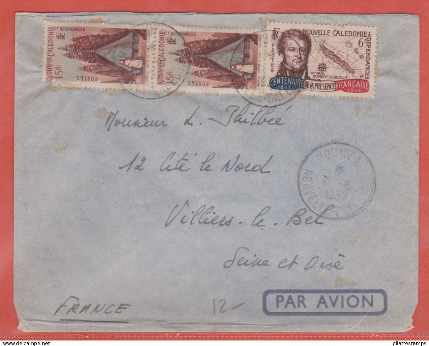 NOUVELLE CALEDONIE LETTRE DE 1957 - Briefe U. Dokumente