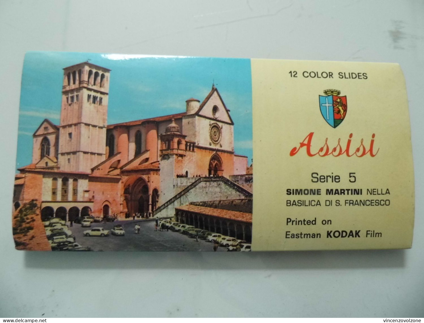 Souvenir "ASSISI 12 COLOR SLIDES Serie 5 SIMONE MARTINI NELLA BASILICA DI S. FRANCESCO" Colorvald - Valdagno 1965 - Diapositives