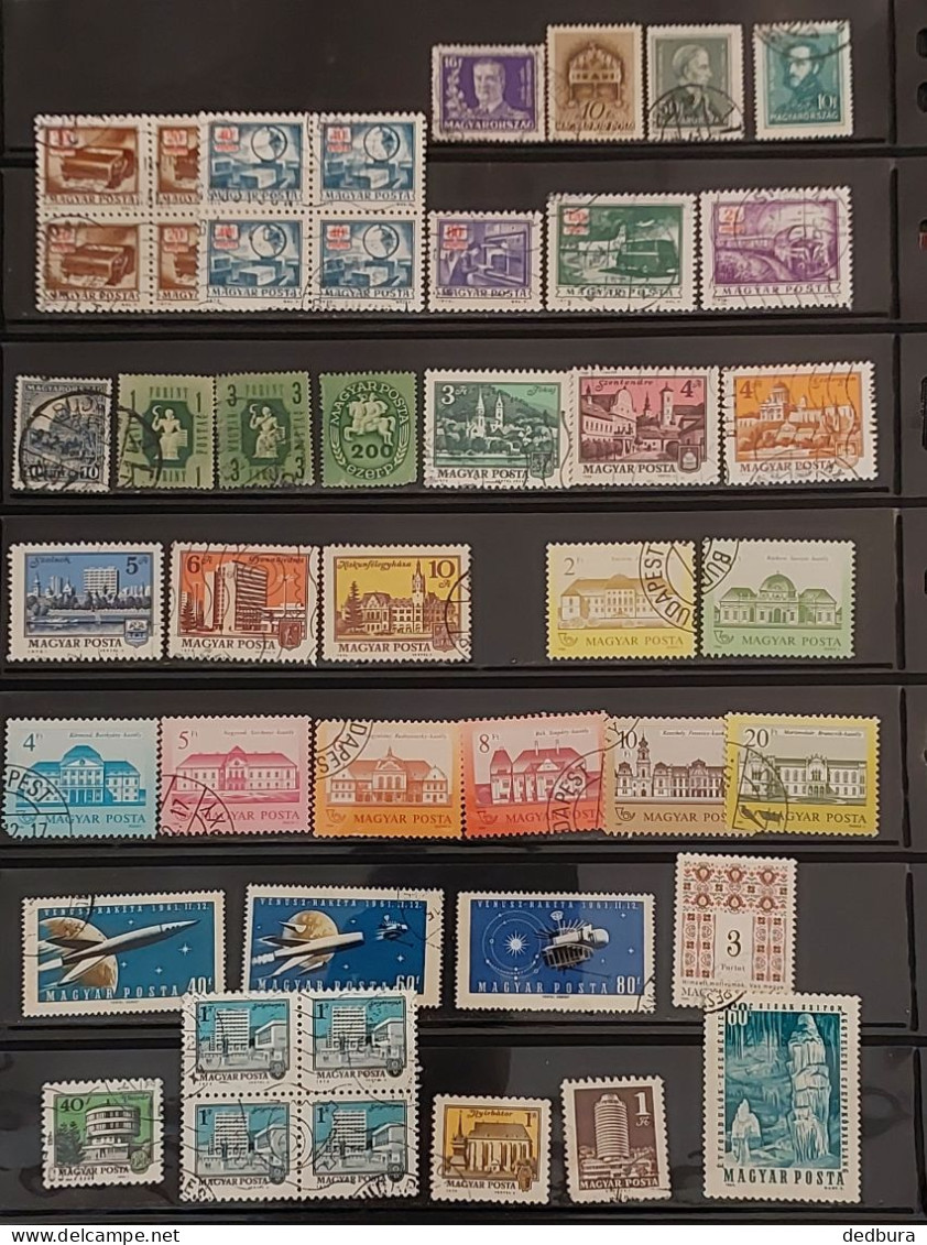 Hungary Mini Collection (>75) Of Stamps From Different Years, Mostly Definitive.(only Stamps Without Sheets) - Poststempel (Marcophilie)