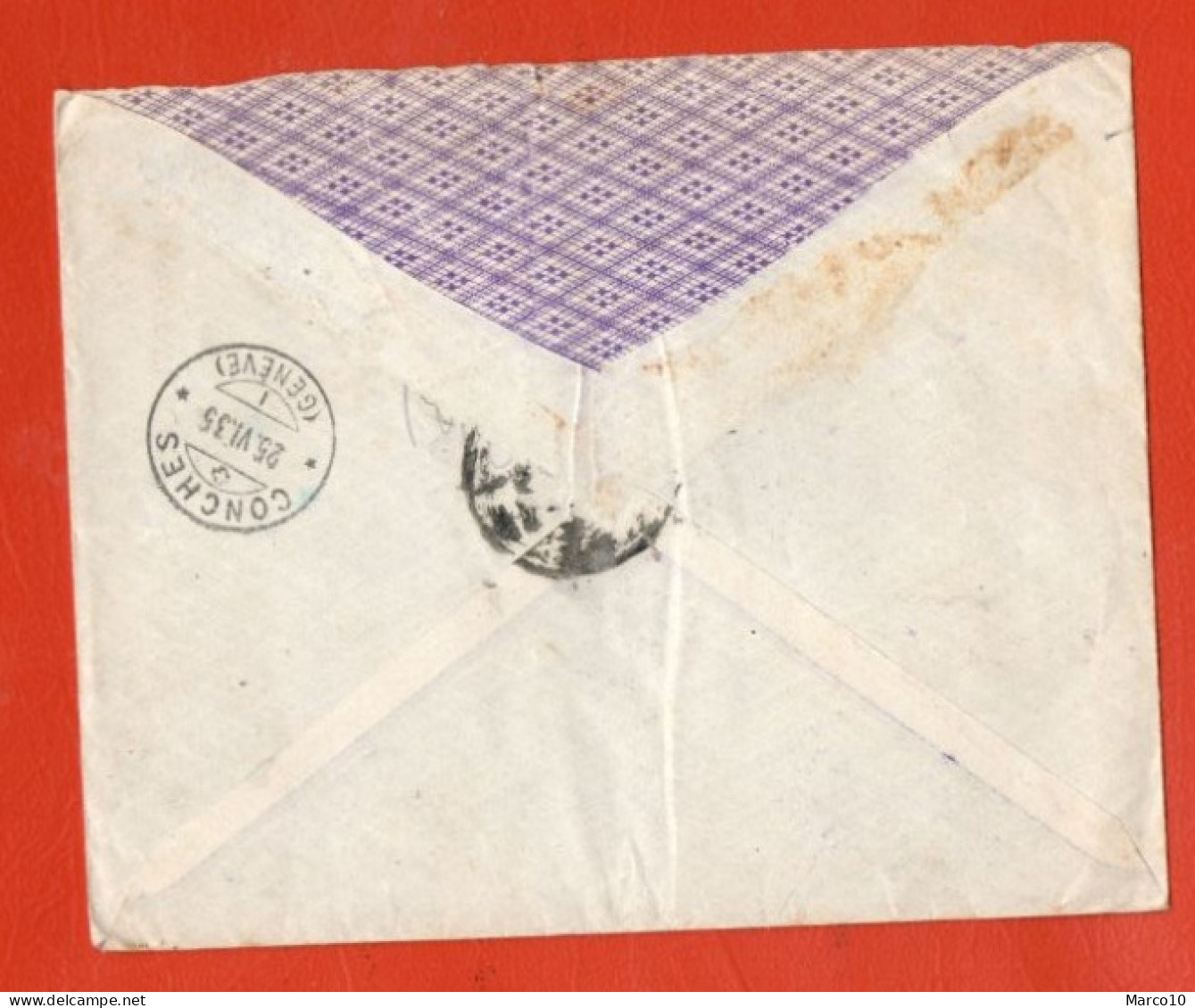 LETTRE RECOMMANDEE   DE MOSCOU  DE 1935 POUR CONCHES EN SUISSE - Storia Postale