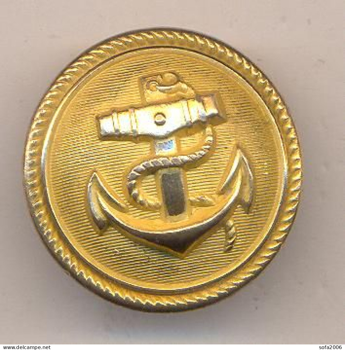 Germany. Marine Button With The Brand Fire Gilding Diameter 25 Mm. Perfect! - Boutons