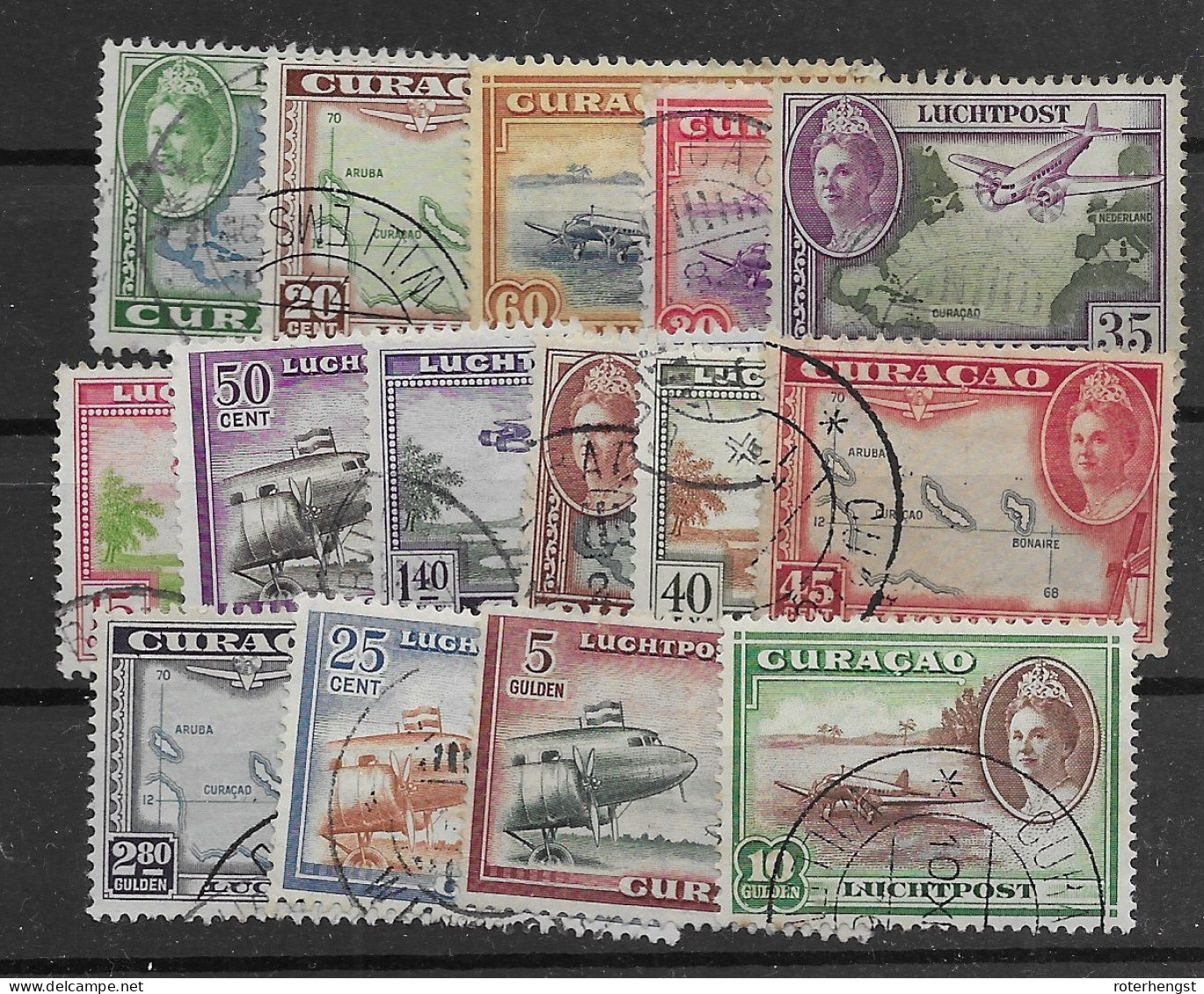 Curacao VFU Set 1942 55 Euros - Curaçao, Nederlandse Antillen, Aruba