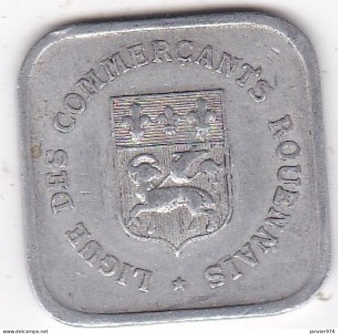 76. Seine-Maritime. Rouen. Ligue Des Commerçants. 25 Centimes 1920, En Aluminium - Monetary / Of Necessity