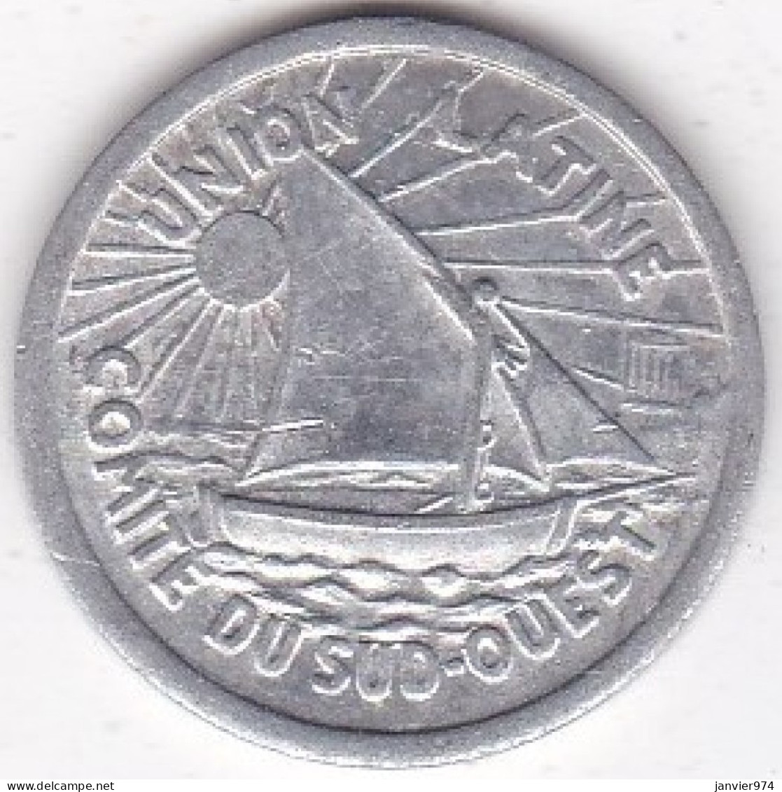 31. Haute Garonne Toulouse. 10 Centimes 1922 – 1933 Union Latine, Comité Du Sud-Ouest , En Aluminium - Monedas / De Necesidad