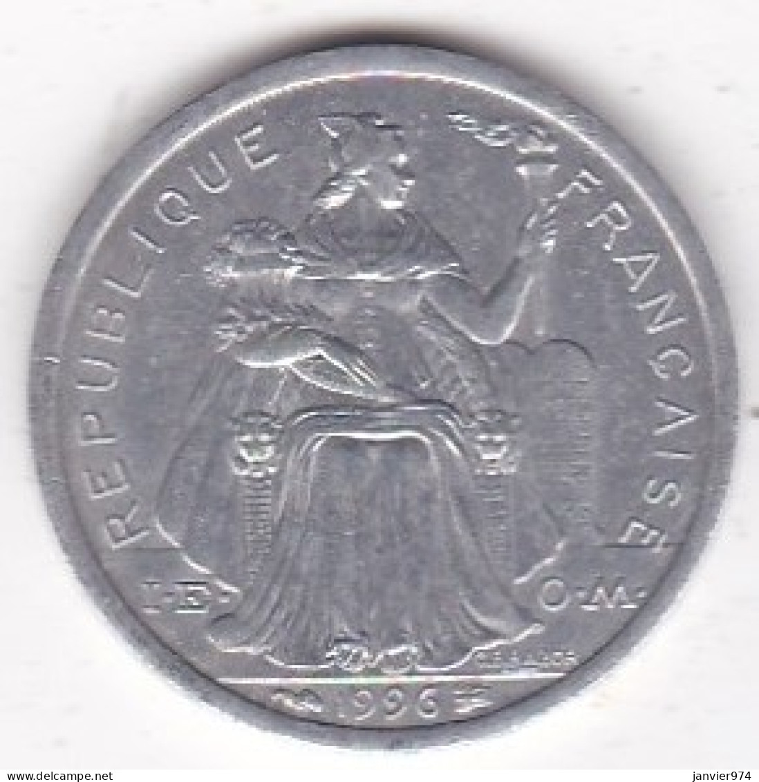 Polynésie Française . 1 Franc 1996, En Aluminium, Lec# 22 - Polynésie Française