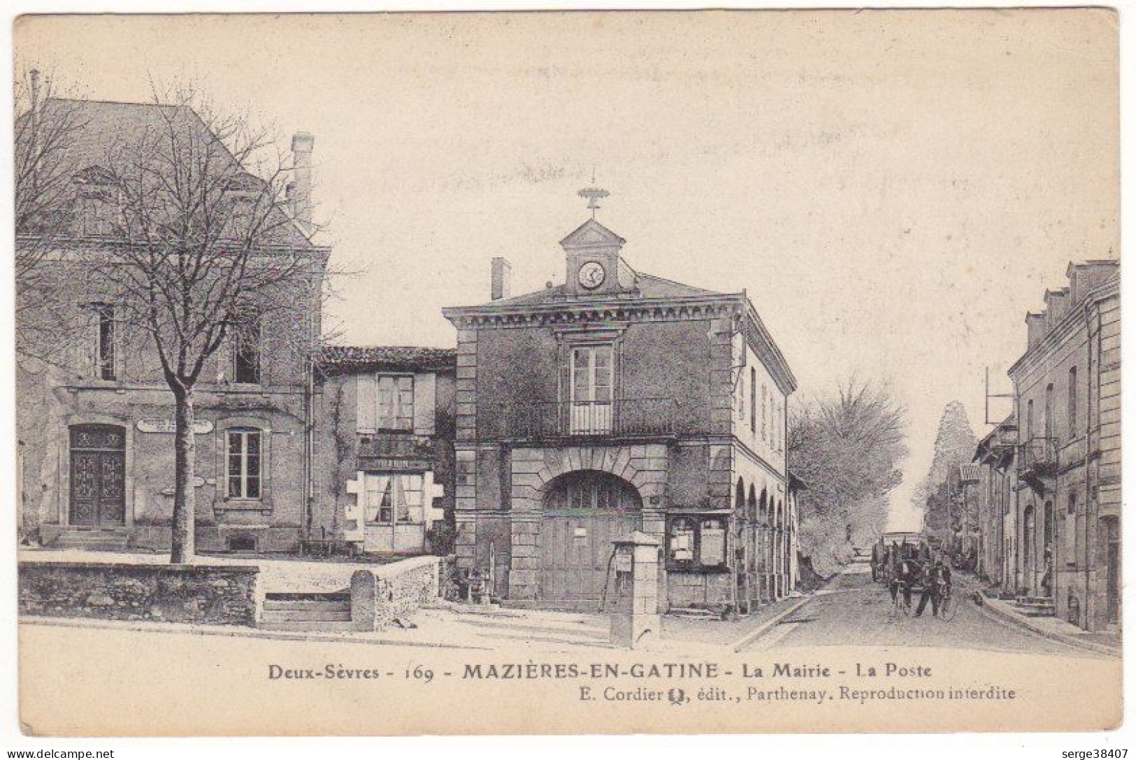 Mazieres En Gatine - 1917 - Lot 2 Cartes - Mairie - Poste - Le Petit Chêne # 2-14/6 - Mazieres En Gatine
