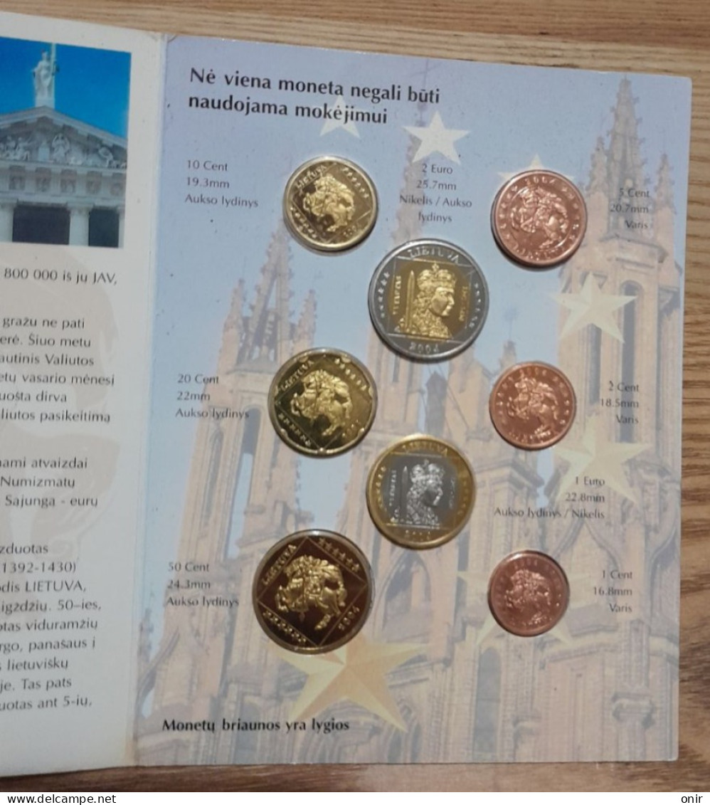Protype Euro Coin Collection Lietuva 2004 - Privatentwürfe