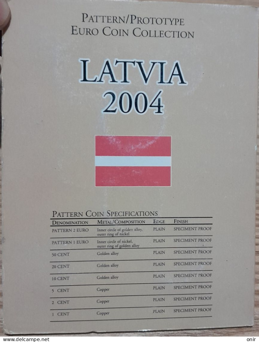 Prototype Euro Coin Collection Latvia 2004 - Privatentwürfe