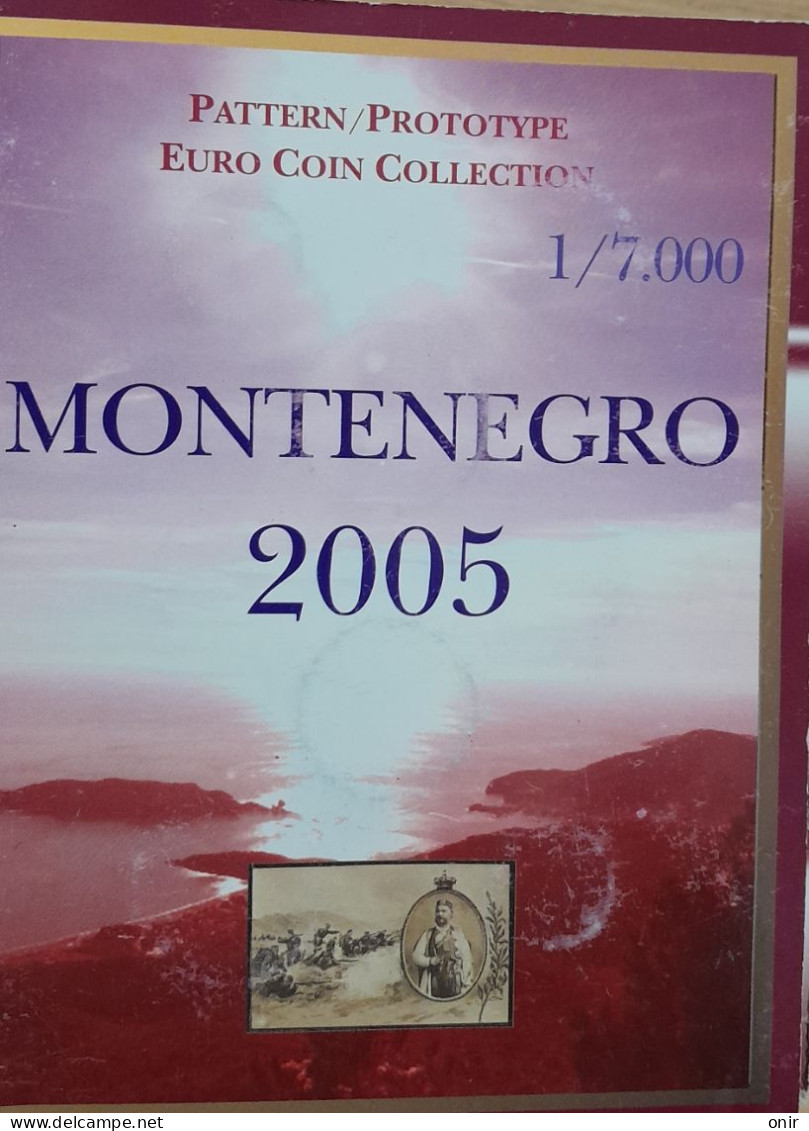 Prototype Euro Coin Collection Montenegro 2005,tiratura 7000 Pezzi - Privatentwürfe
